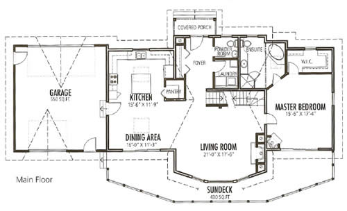 cedar homes the brendan floor plan main